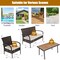 Costway 4PCS Patio Rattan Furniture Set Outdoor Conversation Set Coffee Table w/Cushions